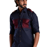 Men's Stylish Navy-Blue Hunting Shirt | Durable Outdoor Wear | Comfort & Style